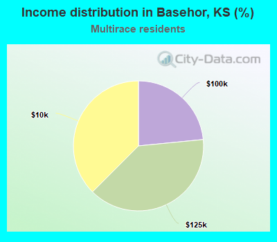 Income distribution in Basehor, KS (%)