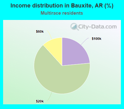 Income distribution in Bauxite, AR (%)