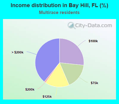 Income distribution in Bay Hill, FL (%)
