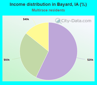 Income distribution in Bayard, IA (%)