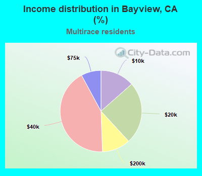 Income distribution in Bayview, CA (%)