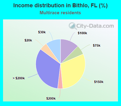 Income distribution in Bithlo, FL (%)