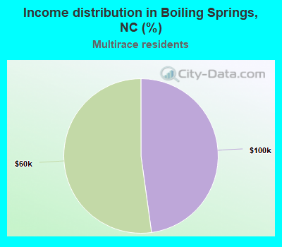 Income distribution in Boiling Springs, NC (%)