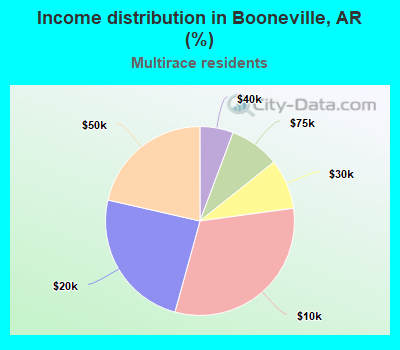 Income distribution in Booneville, AR (%)