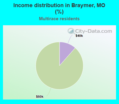 Income distribution in Braymer, MO (%)