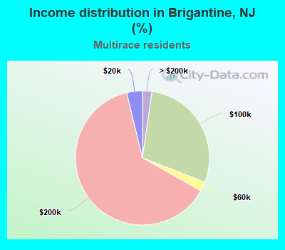 Income distribution in Brigantine, NJ (%)