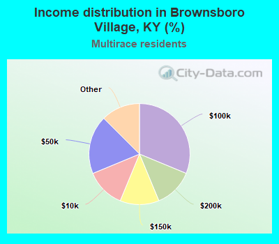 Income distribution in Brownsboro Village, KY (%)