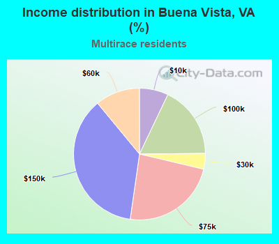 Income distribution in Buena Vista, VA (%)