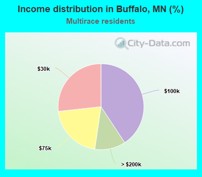 Income distribution in Buffalo, MN (%)