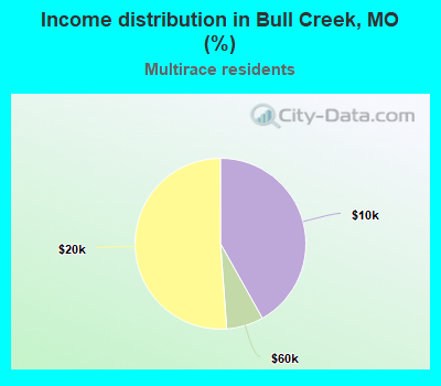 Income distribution in Bull Creek, MO (%)