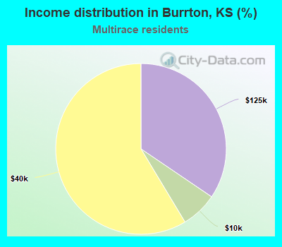 Income distribution in Burrton, KS (%)