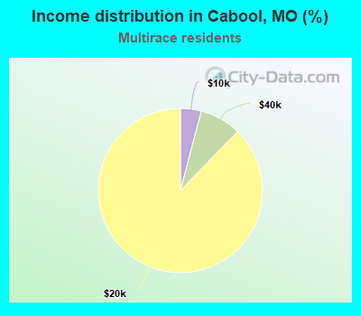 Income distribution in Cabool, MO (%)