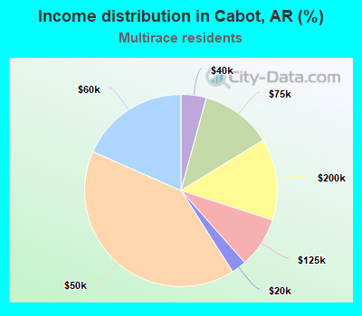 Income distribution in Cabot, AR (%)