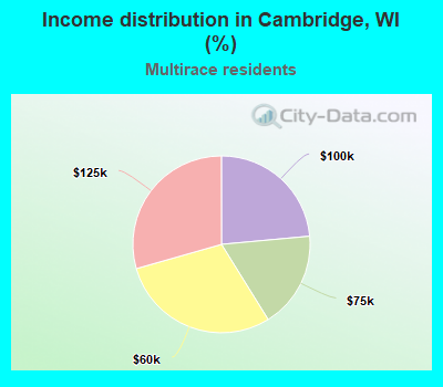 Income distribution in Cambridge, WI (%)