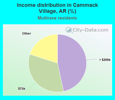 Income distribution in Cammack Village, AR (%)