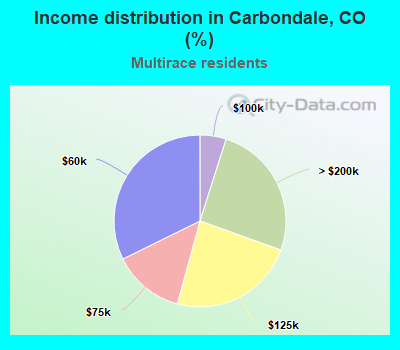 Income distribution in Carbondale, CO (%)