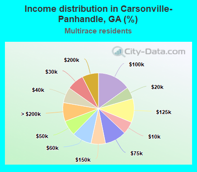 Income distribution in Carsonville-Panhandle, GA (%)