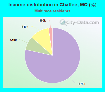 Income distribution in Chaffee, MO (%)