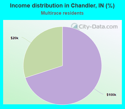 Income distribution in Chandler, IN (%)