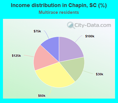 Income distribution in Chapin, SC (%)