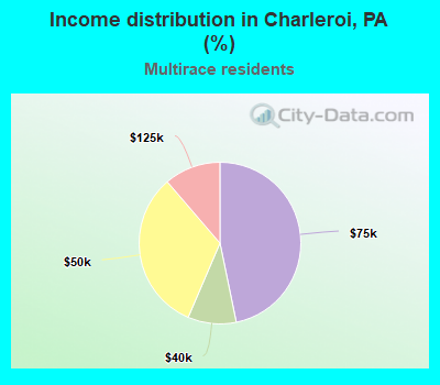 Income distribution in Charleroi, PA (%)