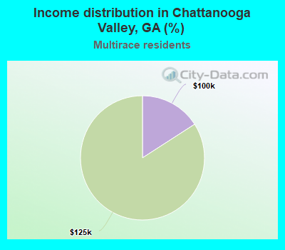 Income distribution in Chattanooga Valley, GA (%)