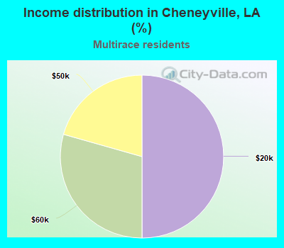 Income distribution in Cheneyville, LA (%)