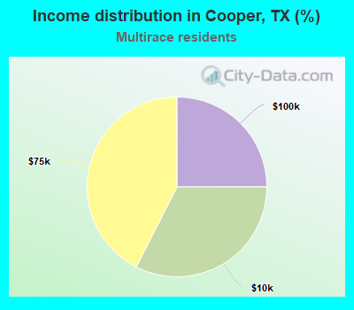 Income distribution in Cooper, TX (%)