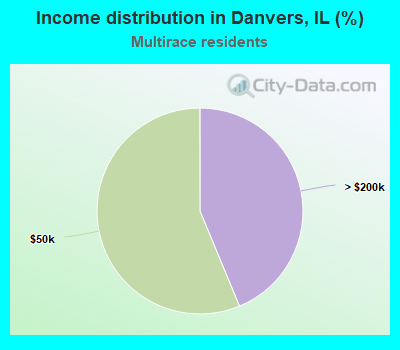 Income distribution in Danvers, IL (%)