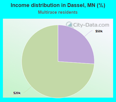 Income distribution in Dassel, MN (%)