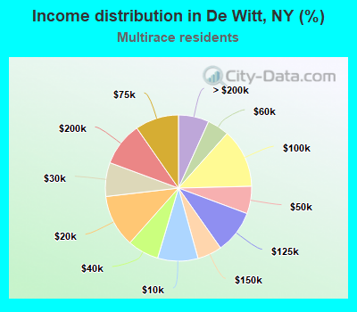 Income distribution in De Witt, NY (%)