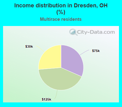 Income distribution in Dresden, OH (%)
