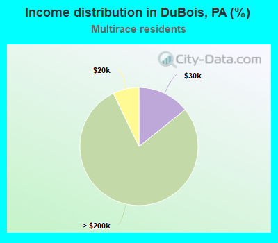 Income distribution in DuBois, PA (%)