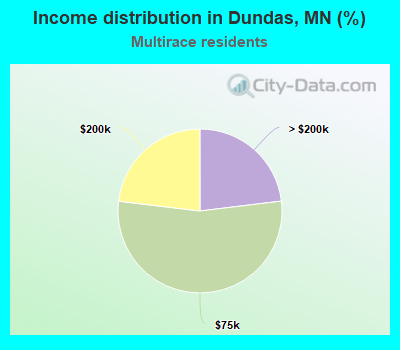 Income distribution in Dundas, MN (%)