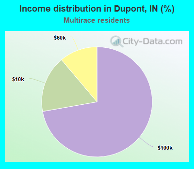 Income distribution in Dupont, IN (%)
