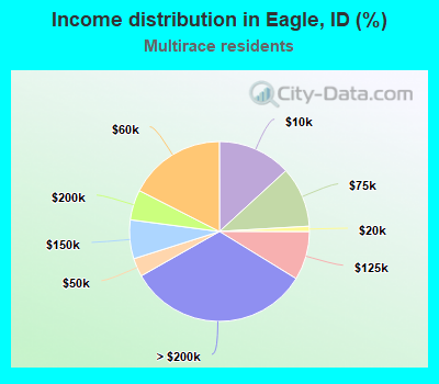 Income distribution in Eagle, ID (%)