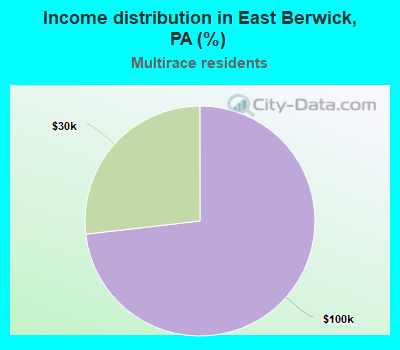 Income distribution in East Berwick, PA (%)