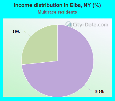 Income distribution in Elba, NY (%)