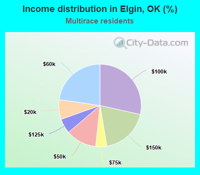 Income distribution in Elgin, OK (%)