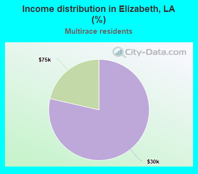 Income distribution in Elizabeth, LA (%)