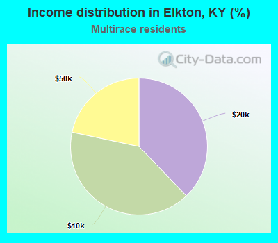 Income distribution in Elkton, KY (%)