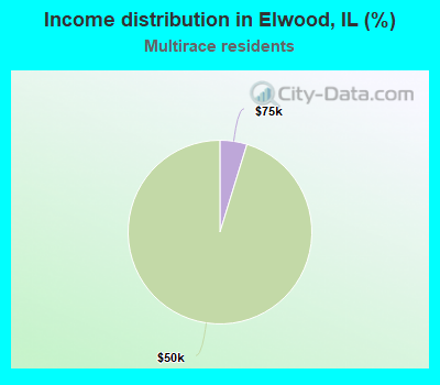 Income distribution in Elwood, IL (%)