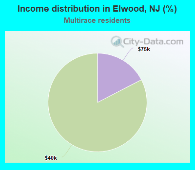 Income distribution in Elwood, NJ (%)