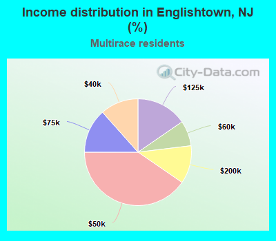 Income distribution in Englishtown, NJ (%)