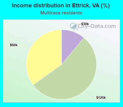 Income distribution in Ettrick, VA (%)