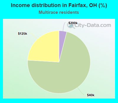 Income distribution in Fairfax, OH (%)