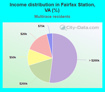 Income distribution in Fairfax Station, VA (%)