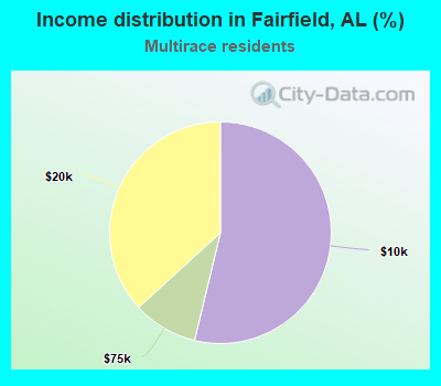Income distribution in Fairfield, AL (%)