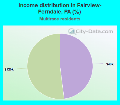 Income distribution in Fairview-Ferndale, PA (%)