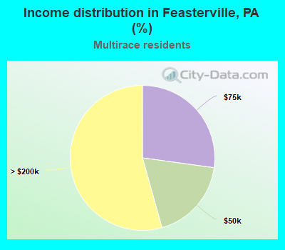 Income distribution in Feasterville, PA (%)